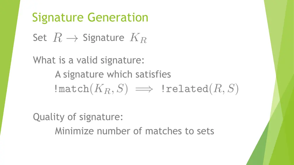 signature generation 1
