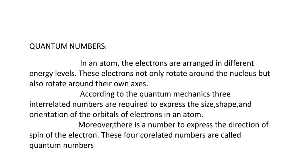 quantum numbers 1