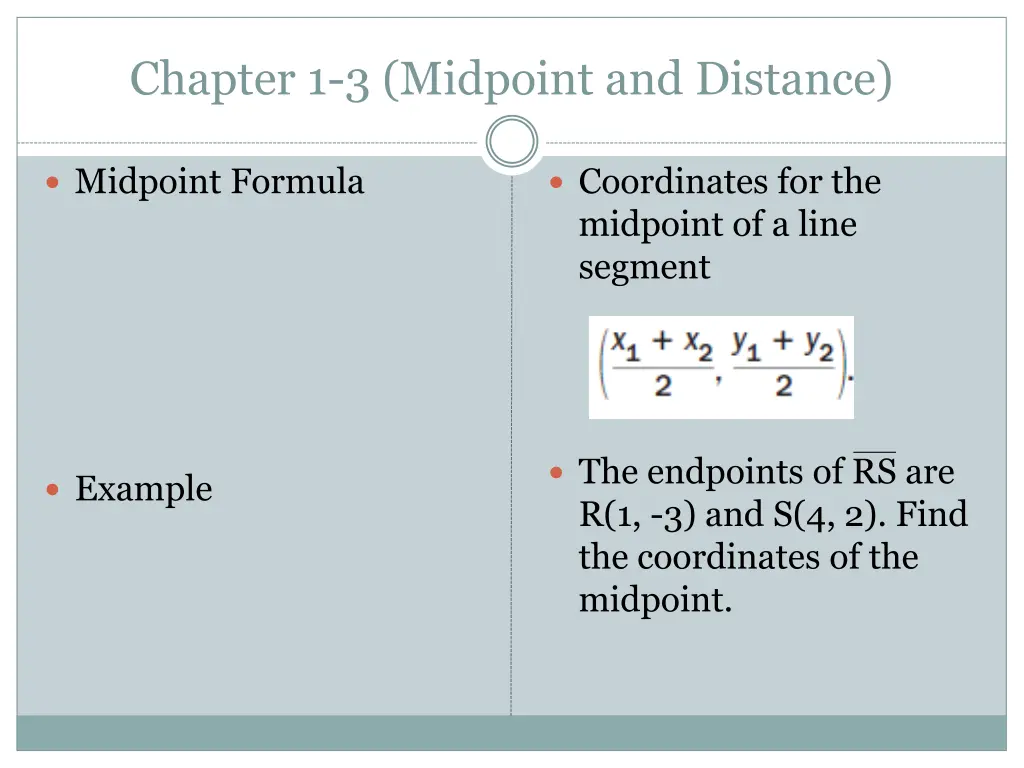 chapter 1 3 midpoint and distance 3