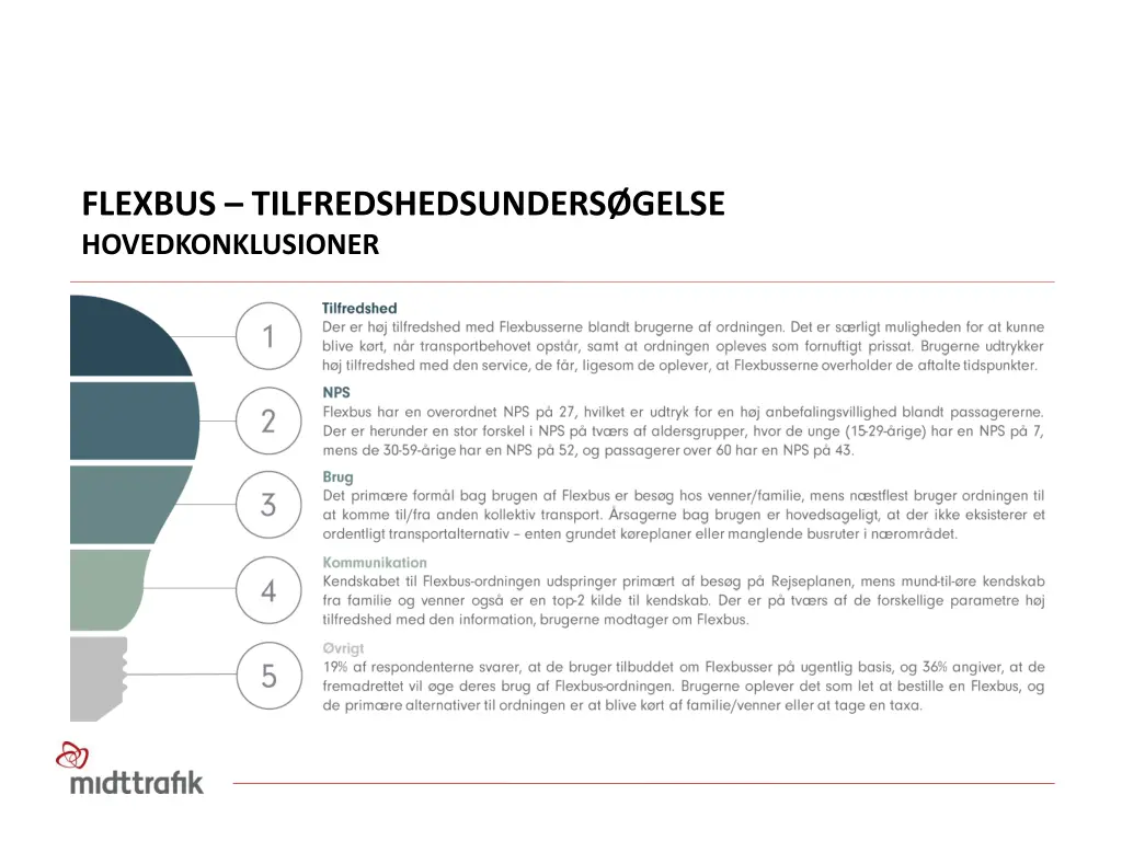 flexbus tilfredshedsunders gelse hovedkonklusioner