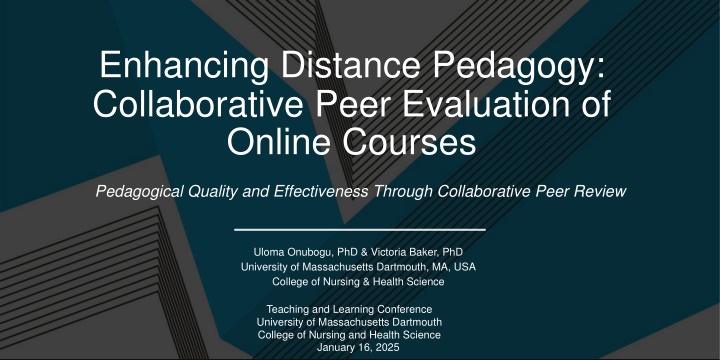 enhancing distance pedagogy collaborative peer