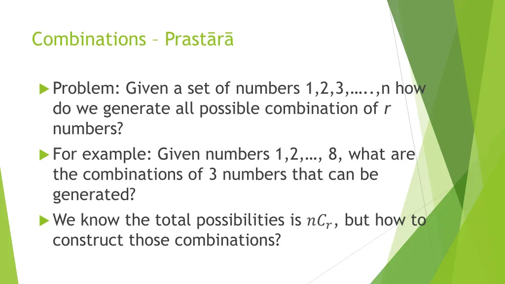 combinations prast r
