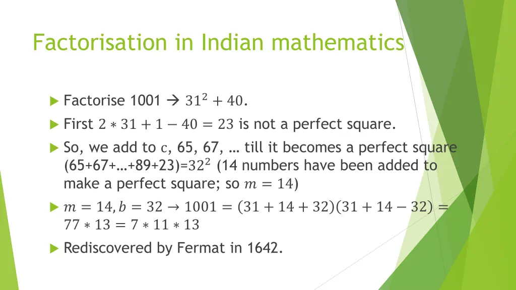 factorisation in indian mathematics 1