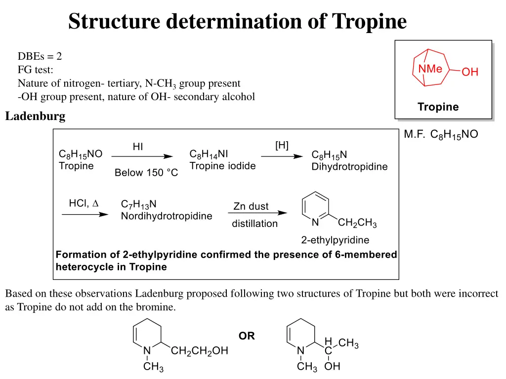 structure determination of tropine