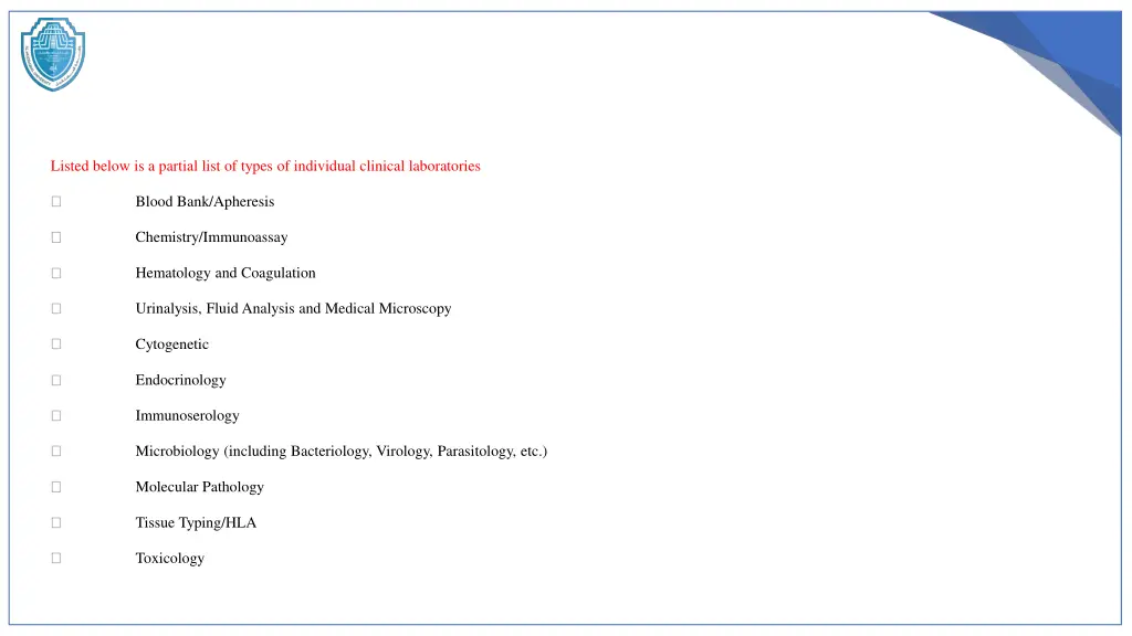 listed below is a partial list of types