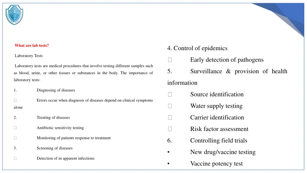 what are lab tests
