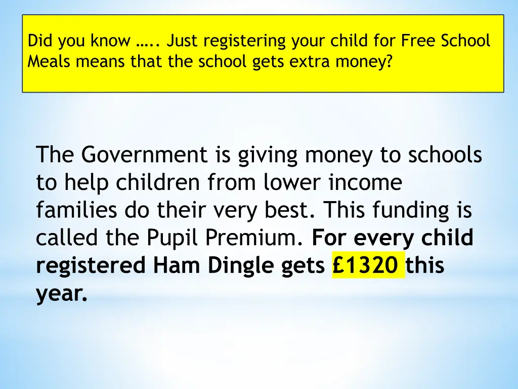did you know just registering your child for free