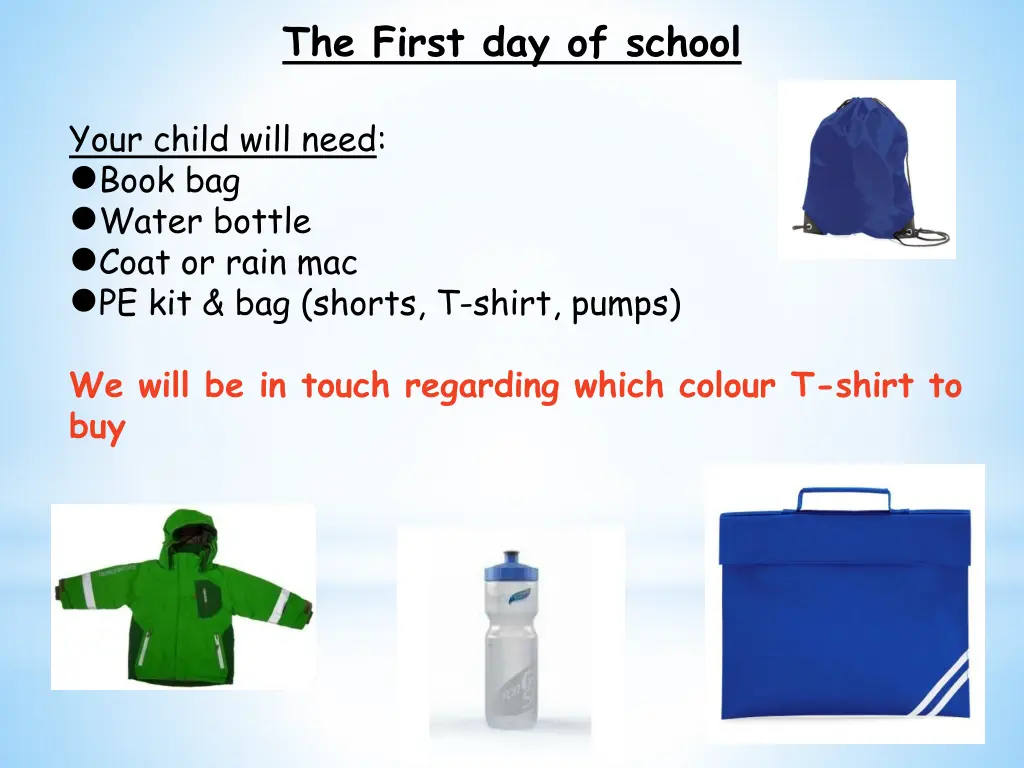 the first day of school