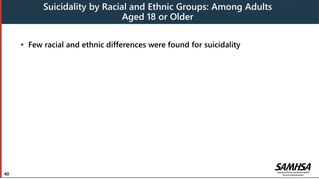 suicidality by racial and ethnic groups among