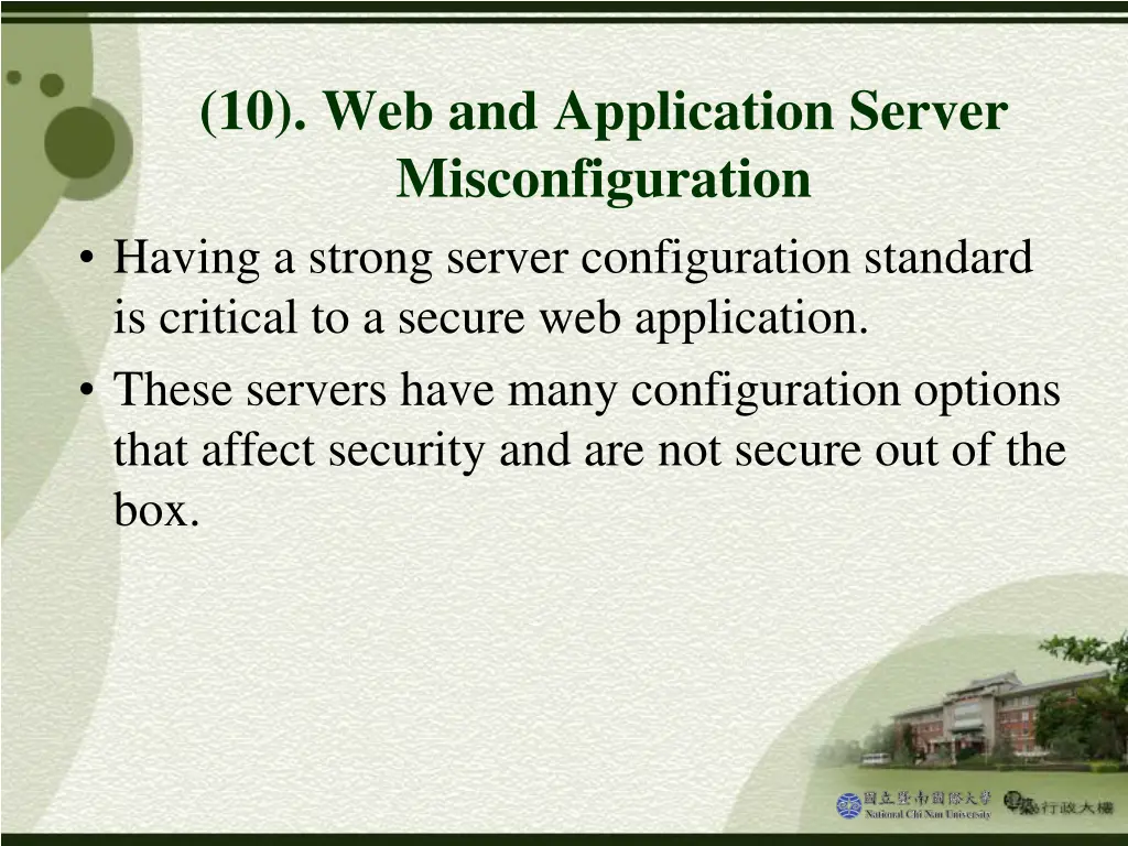 10 web and application server misconfiguration