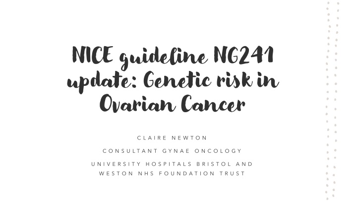 nice guideline ng241 update genetic risk