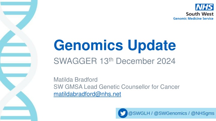 genomics update swagger 13 th december 2024