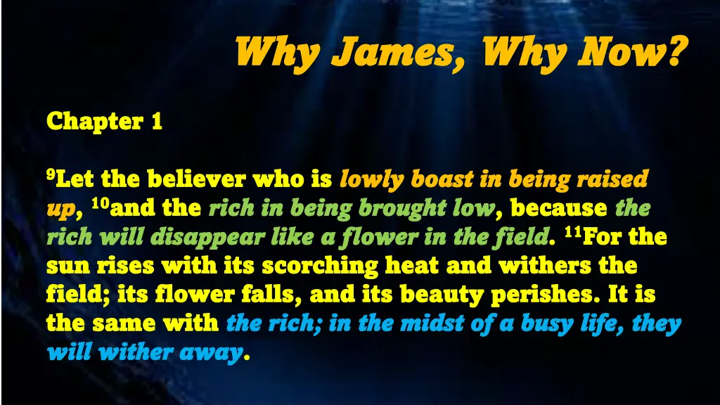 why james why james why now 5