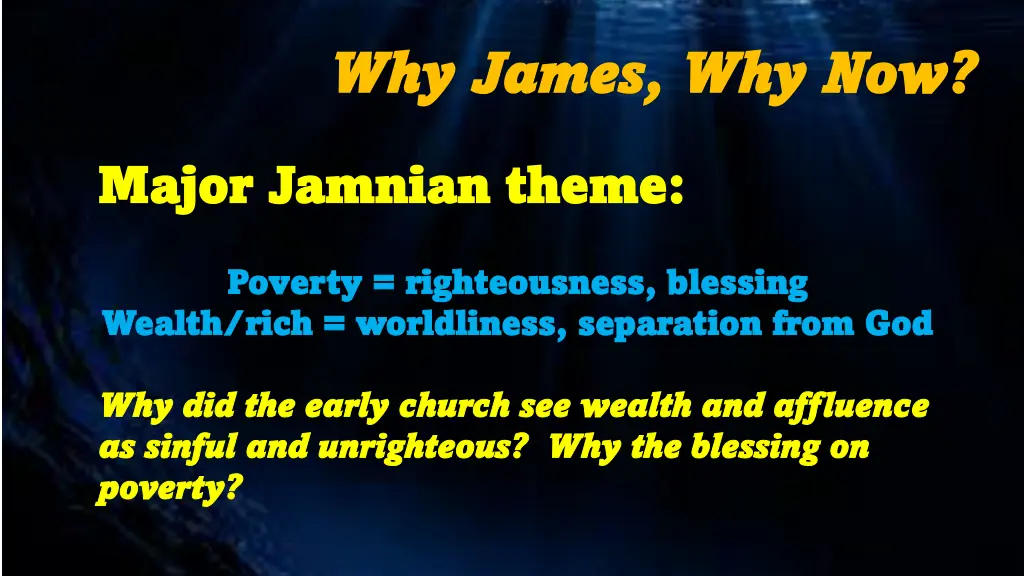 why james why james why now 6