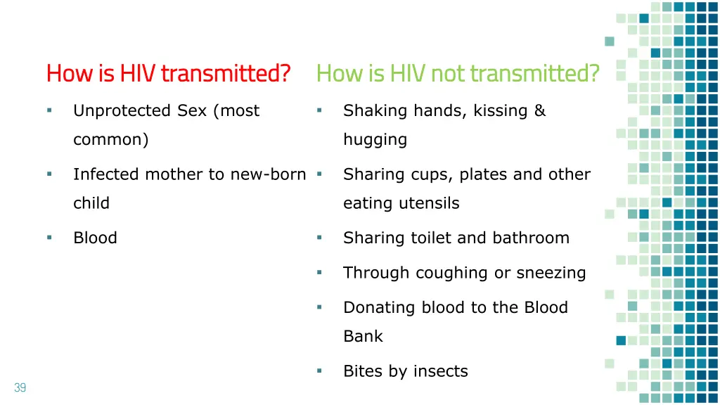 how is hiv transmitted