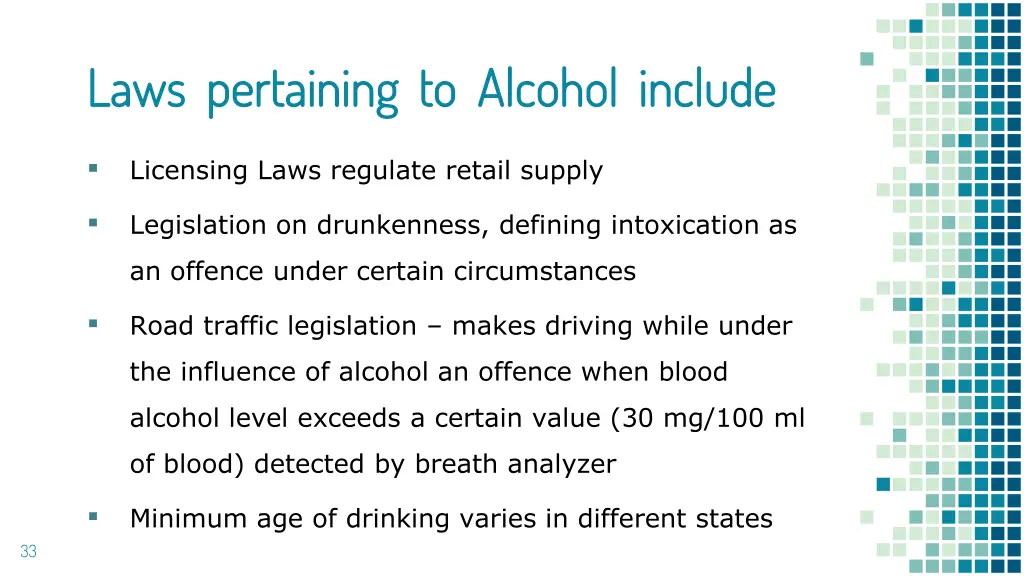 laws pertaining to alcohol include laws