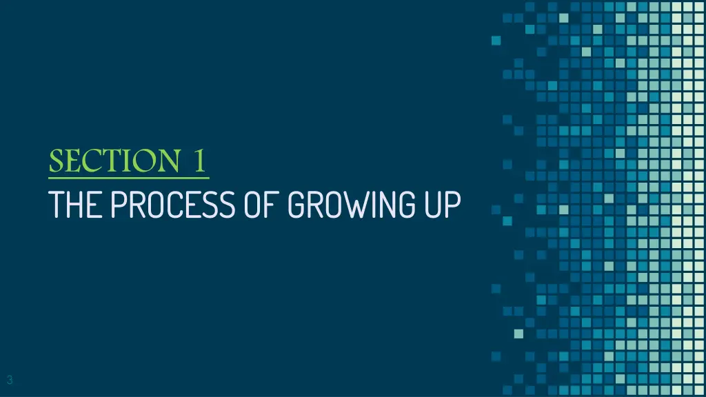 section 1 the process of growing up the process