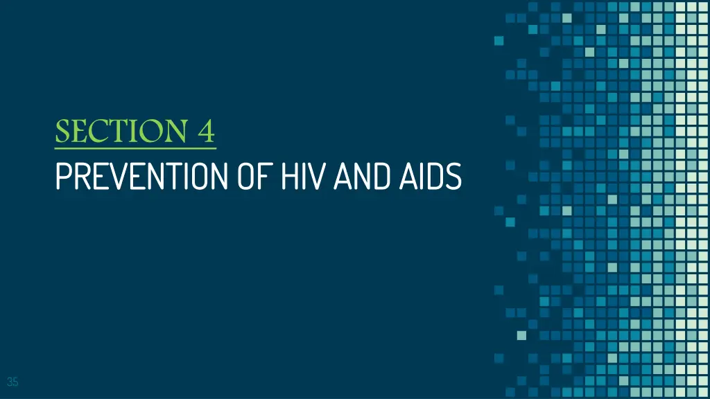 section 4 prevention of hiv and aids prevention