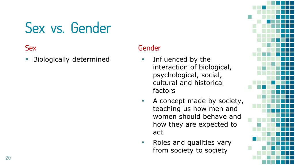 sex vs gender sex vs gender