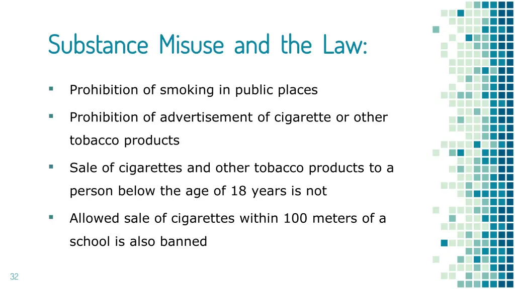 substance misuse and the law substance misuse