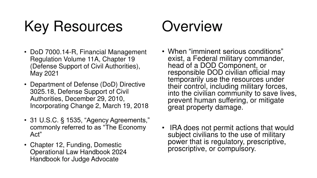 key resources