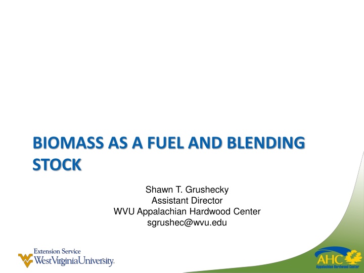 biomass as a fuel and blending stock