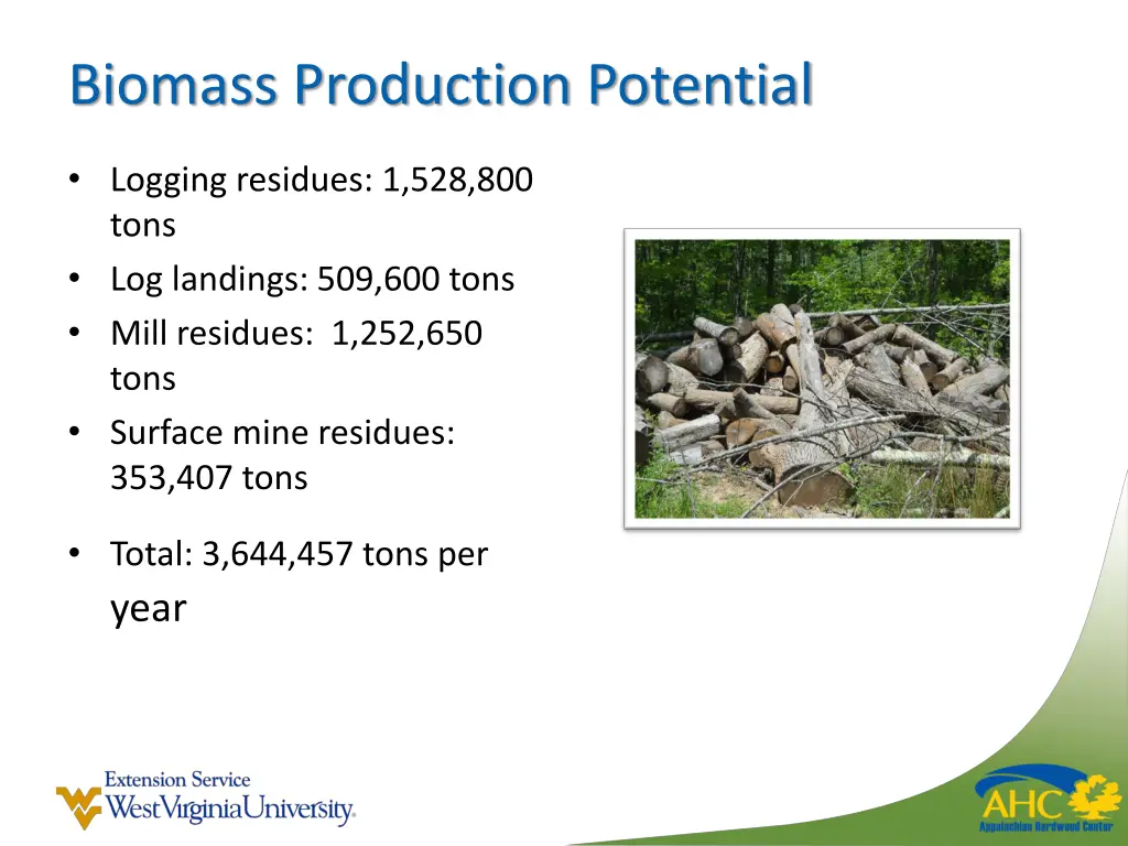 biomass production potential