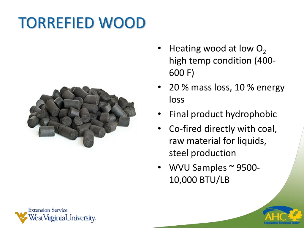 torrefied wood