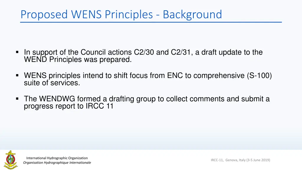 proposed wens principles background