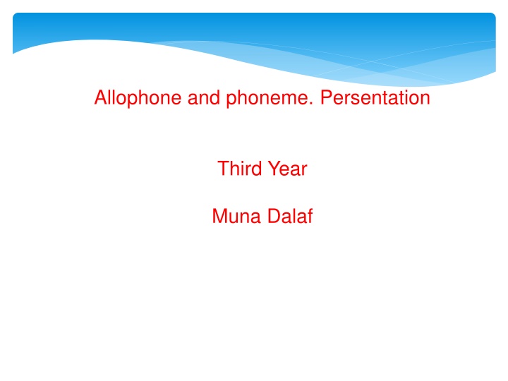 allophone and phoneme persentation