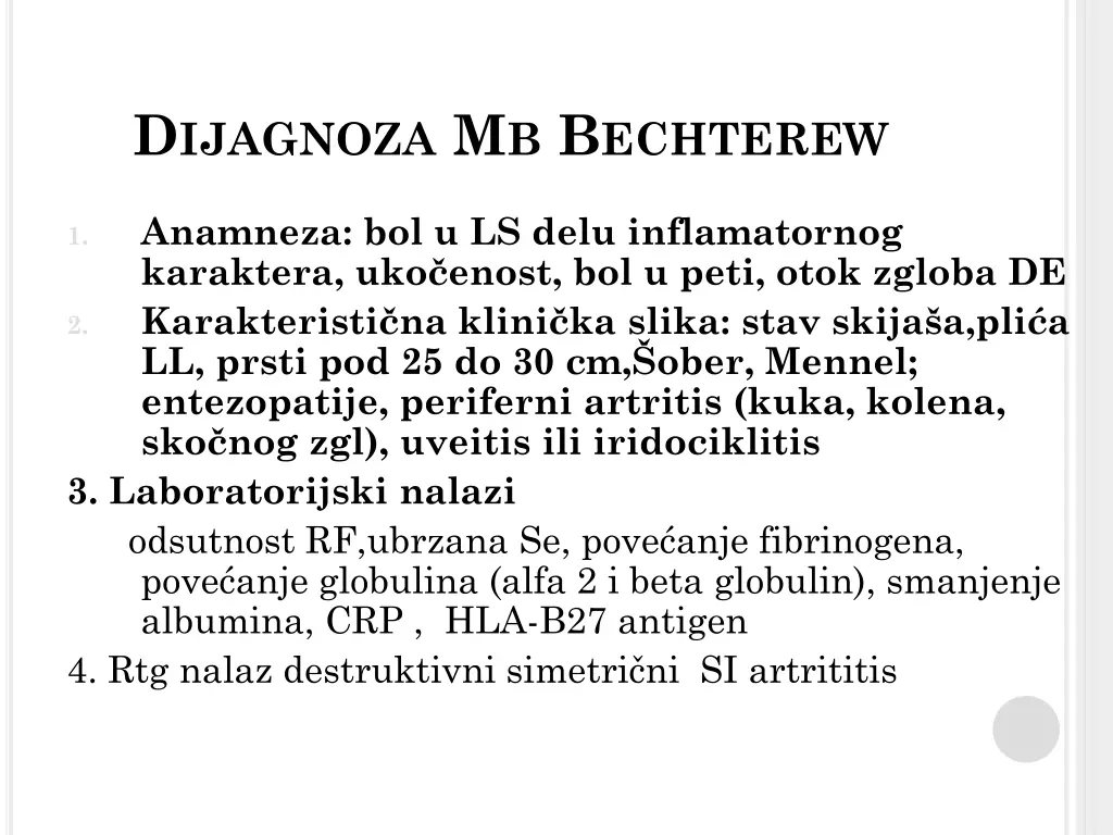 d ijagnoza m b b echterew