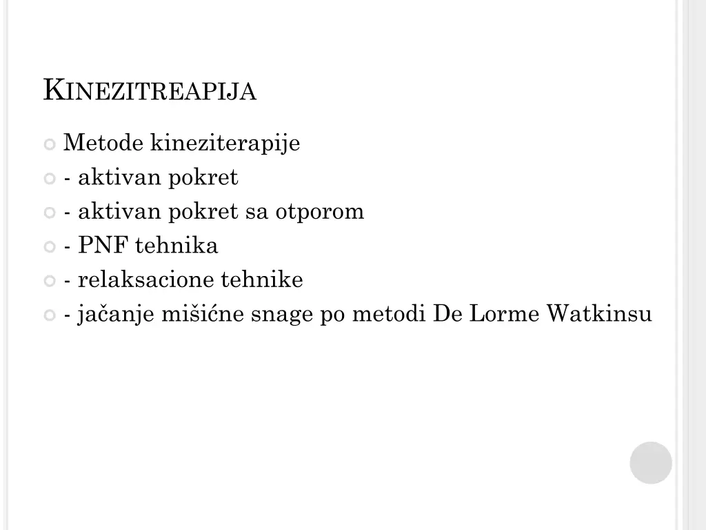 k inezitreapija