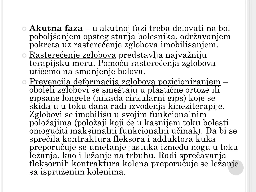 akutna faza u akutnoj fazi treba delovati