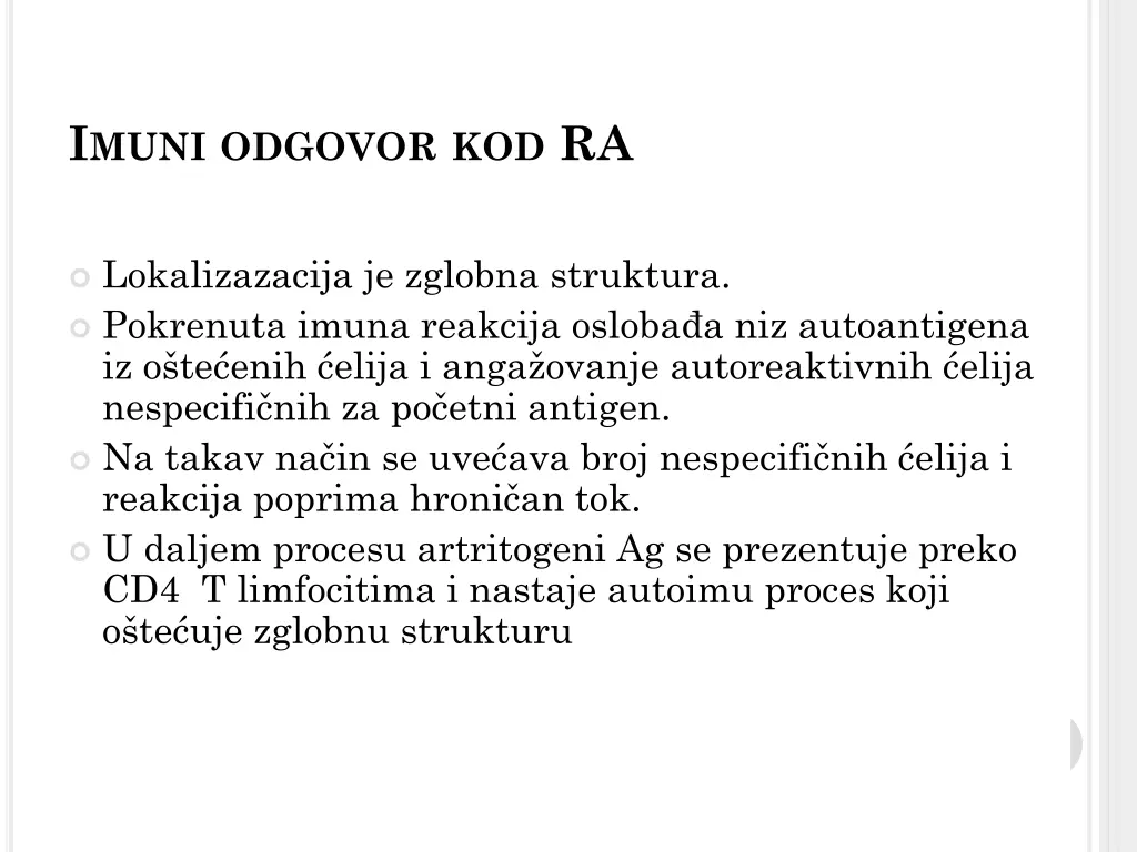 i muni odgovor kod ra
