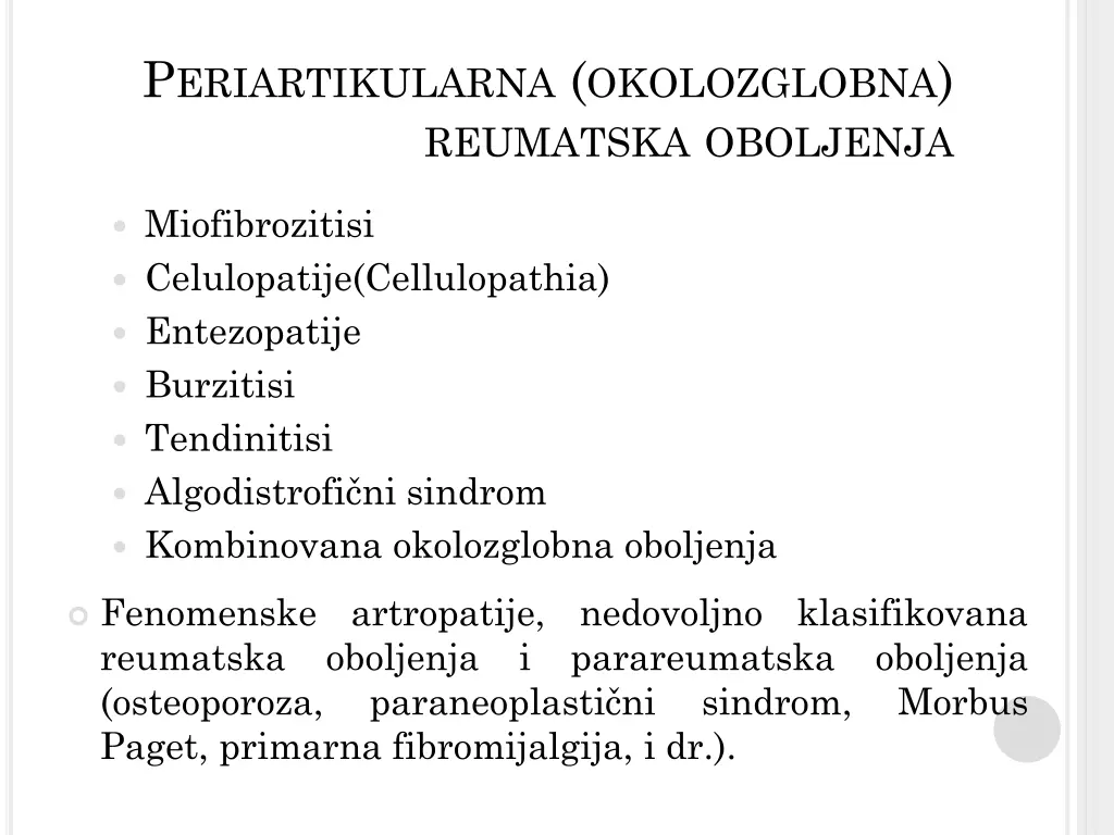 p eriartikularna okolozglobna reumatska oboljenja