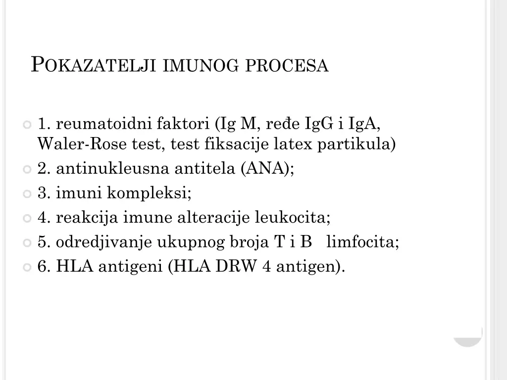 p okazatelji imunog procesa