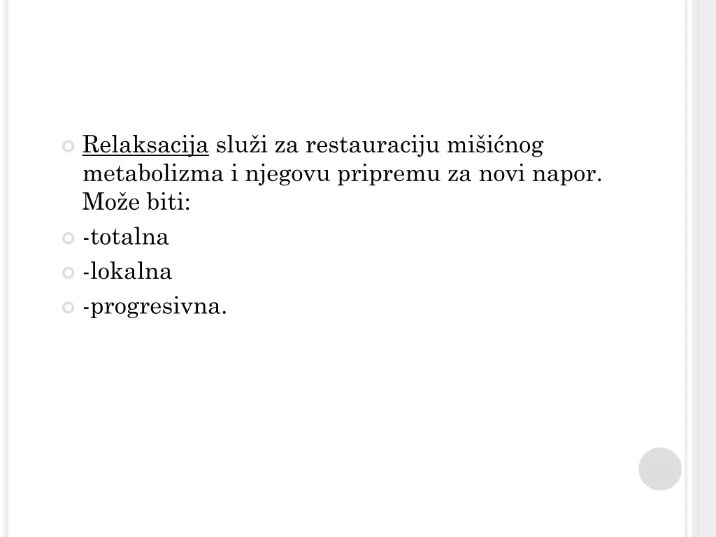 relaksacija slu i za restauraciju