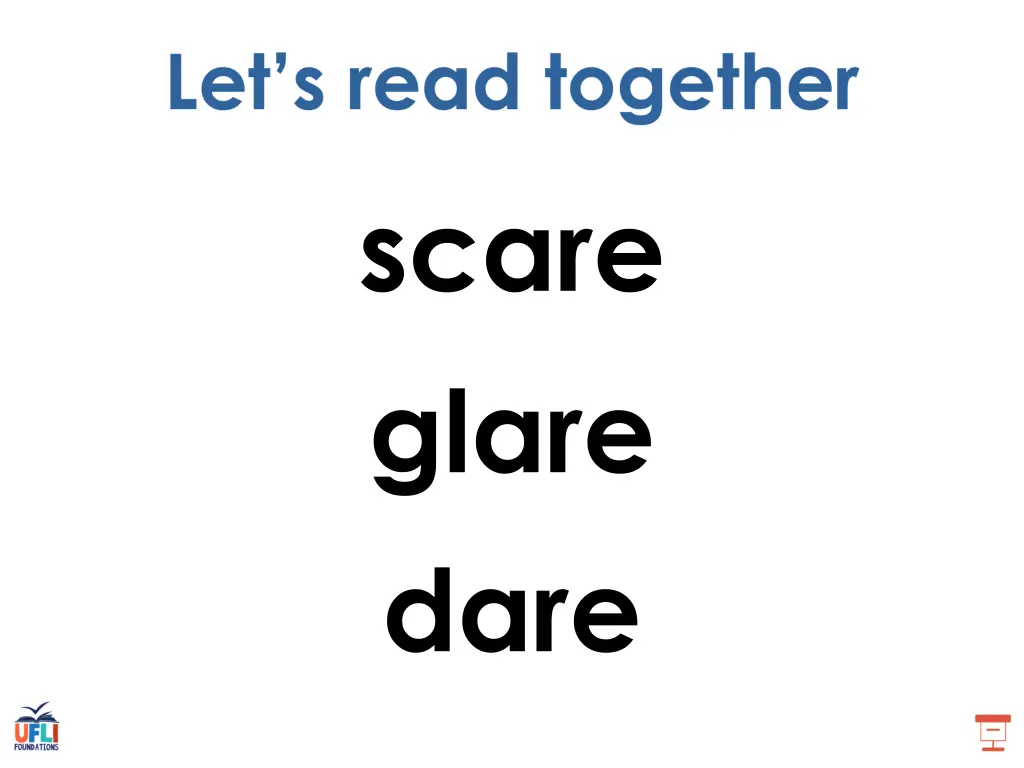scare glare dare