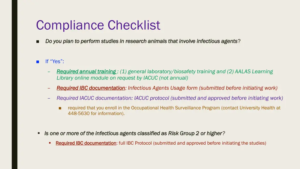 compliance checklist 2