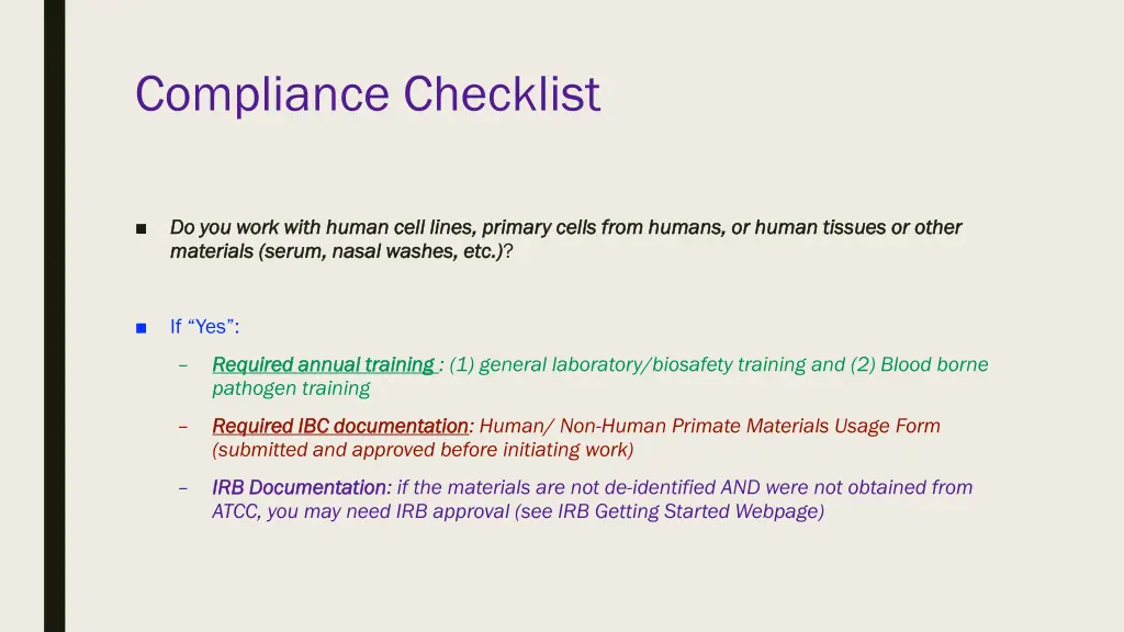 compliance checklist 3