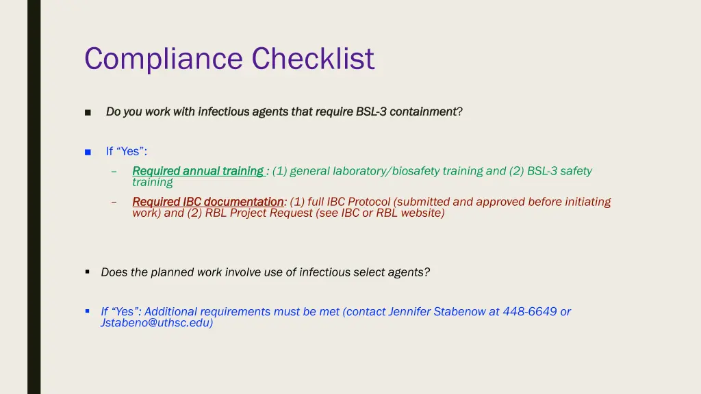 compliance checklist 6