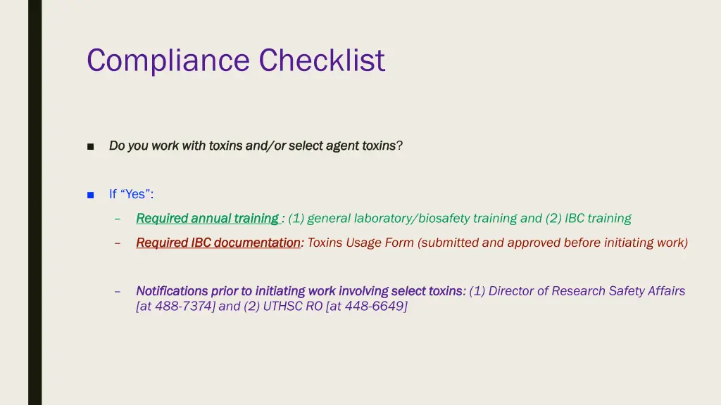 compliance checklist 7