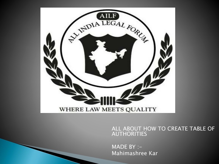 all about how to create table of authorities