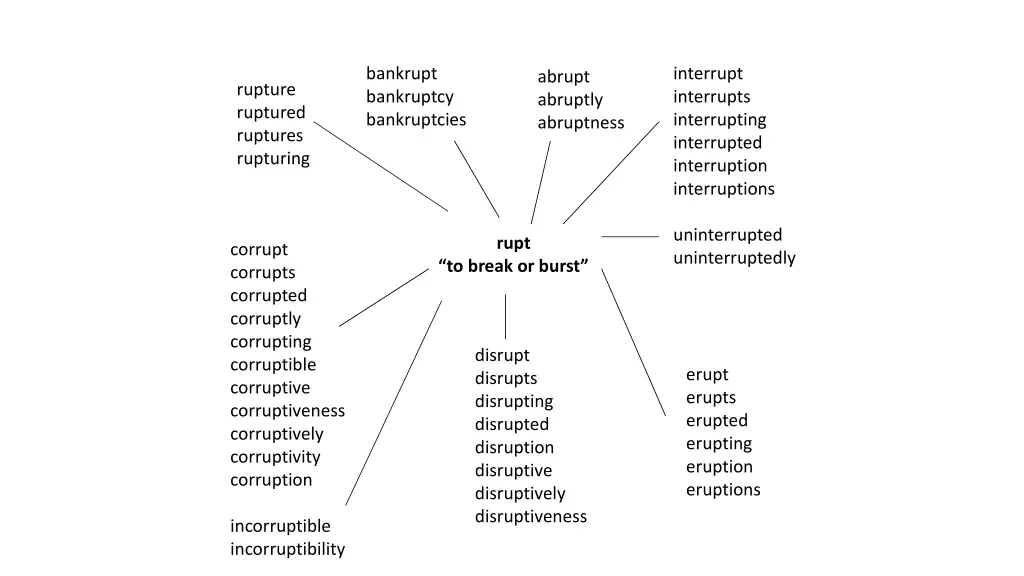 bankrupt bankruptcy bankruptcies