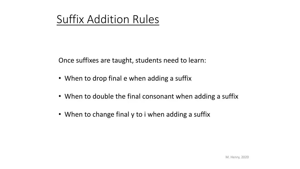 suffix addition rules