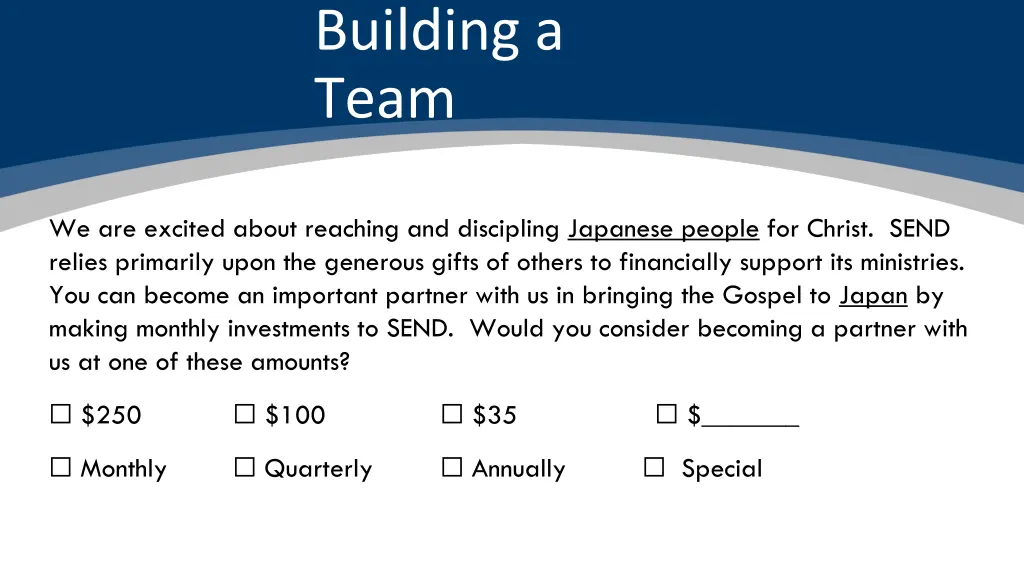 building a team