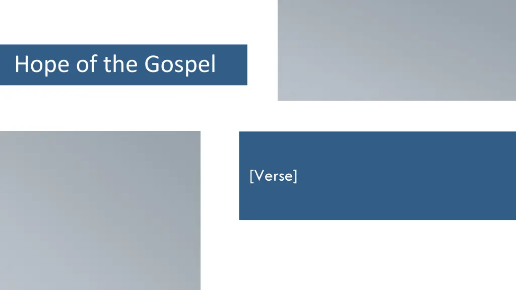 hope of the gospel