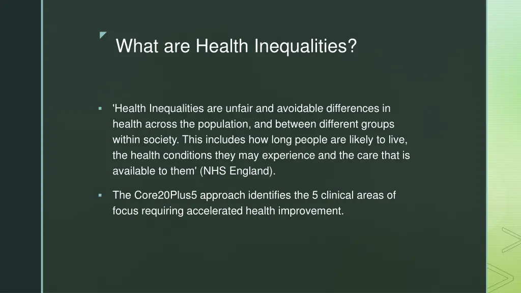 what are health inequalities