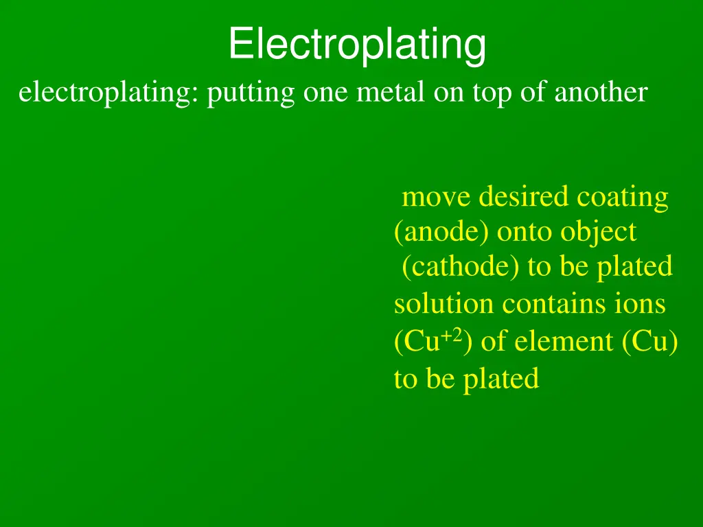 electroplating