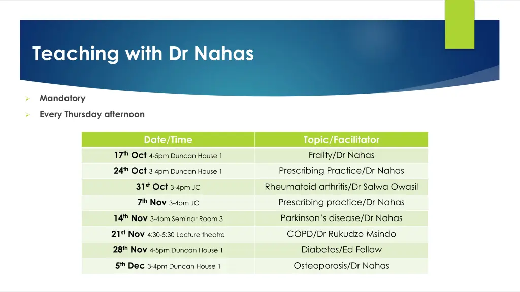teaching with dr nahas